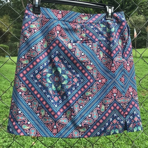 EP PRO WOMENS GOLFING ATHLETIC SKORT SIZE 2 COLOR MIX PAISLEY - Picture 6 of 6